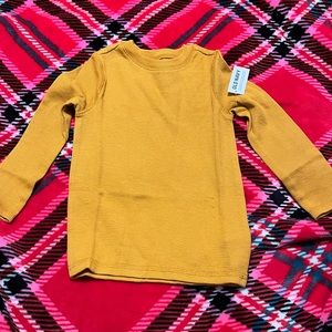 NWT- 2/3 piece set, yellow waffle knit shirt with blue pants old navy, 3T boys